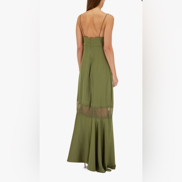 New! SACHIN + BABI x Anthropologie Candace Satin Lace Slip Dress 💚 0 and 4 NWT!! - Picture 6 of 16